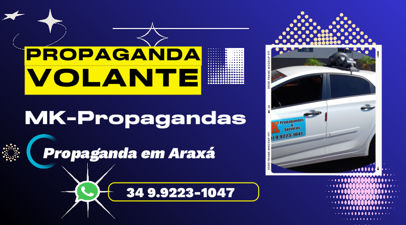 propaganda volante em araxa